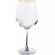 Jogo De 6 Taças 600ml  Galáxia Borda Dourada Hauskraft Transparente